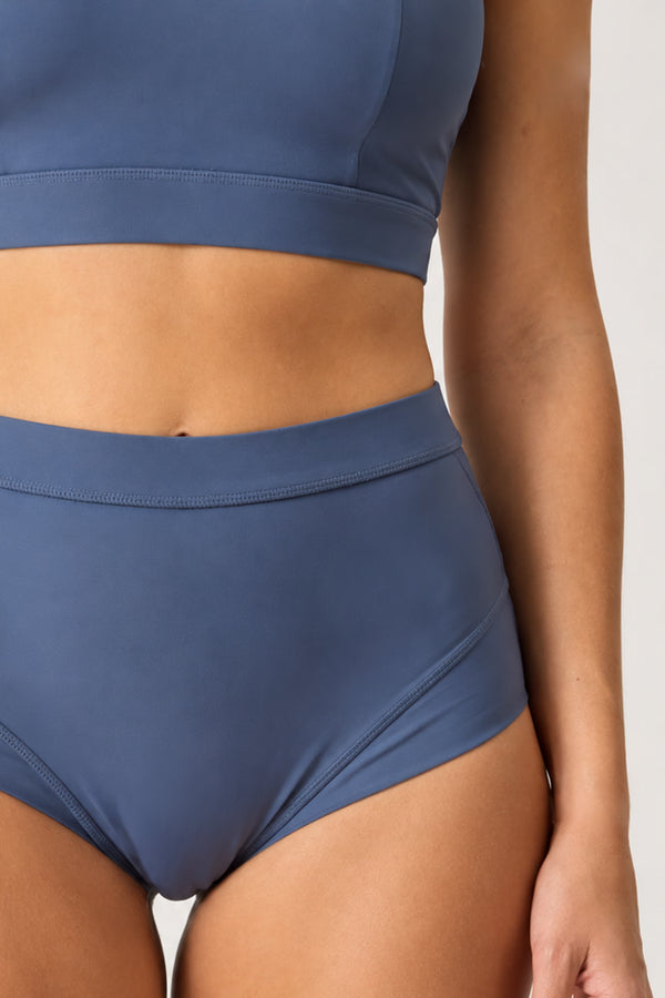 High Waist Bottom in Slate Blue