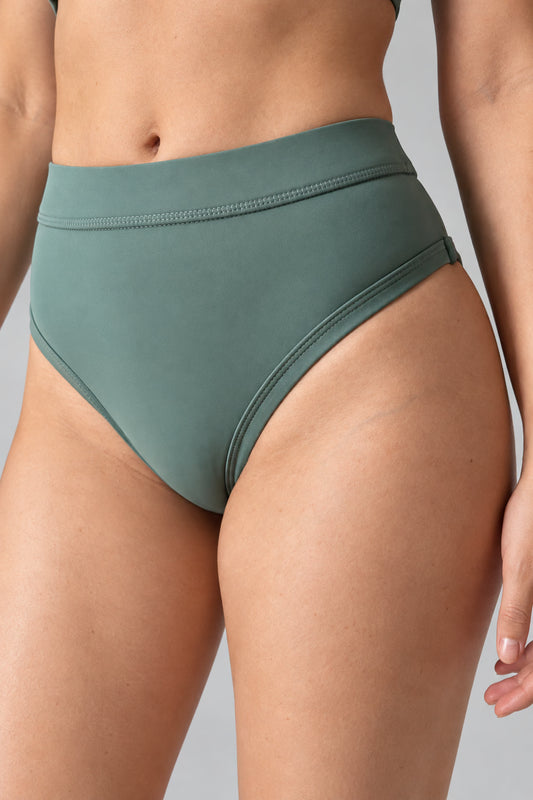 Rise Leg Bottom in Sage Green