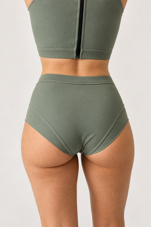 High Waist Bottom in Sage Green