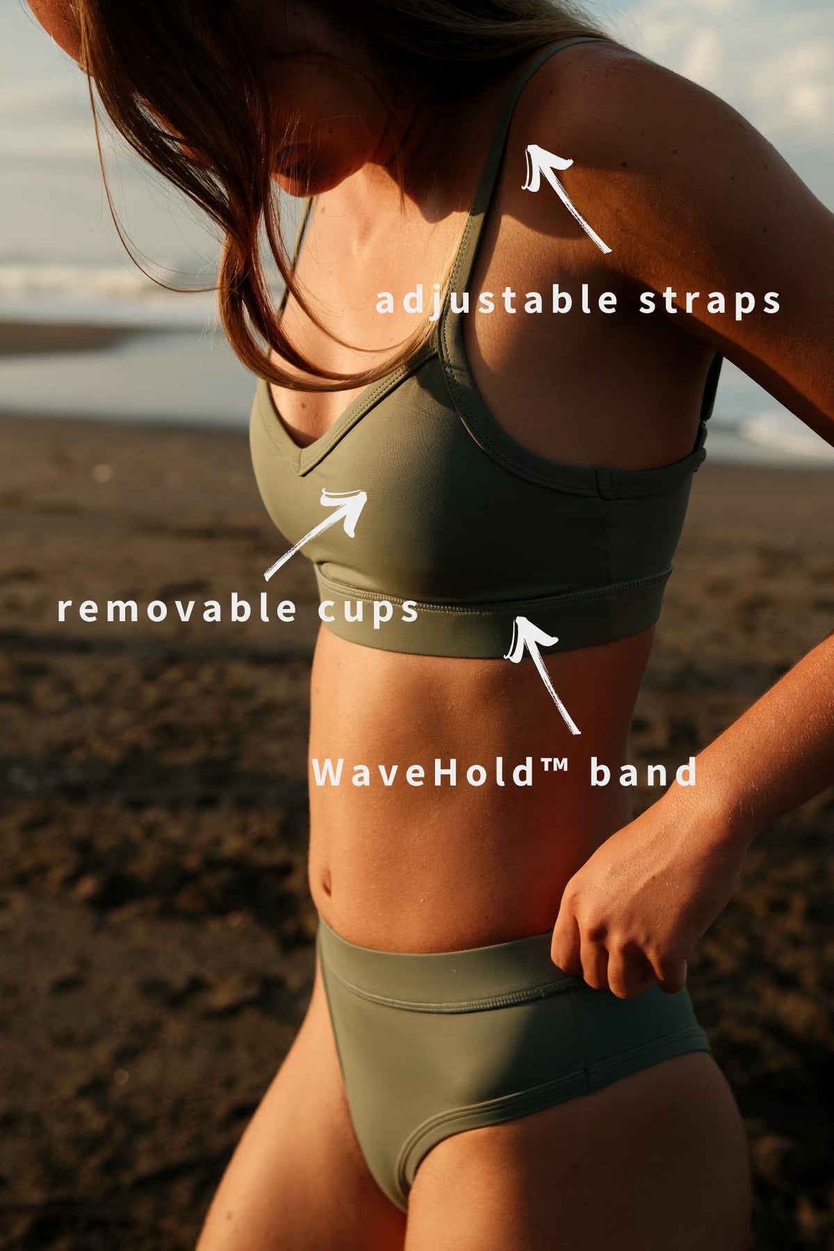 V-Neck Top in Sage Green