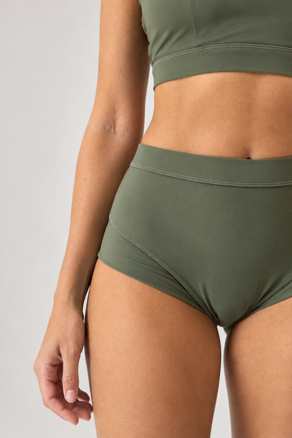 High Waist Bottom in Sage Green