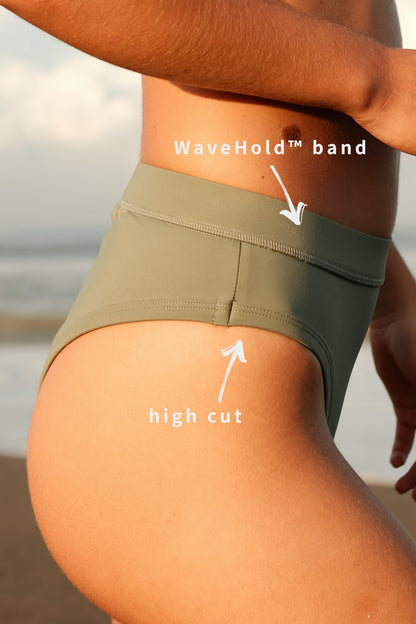 Rise Leg Bottom in Sage Green