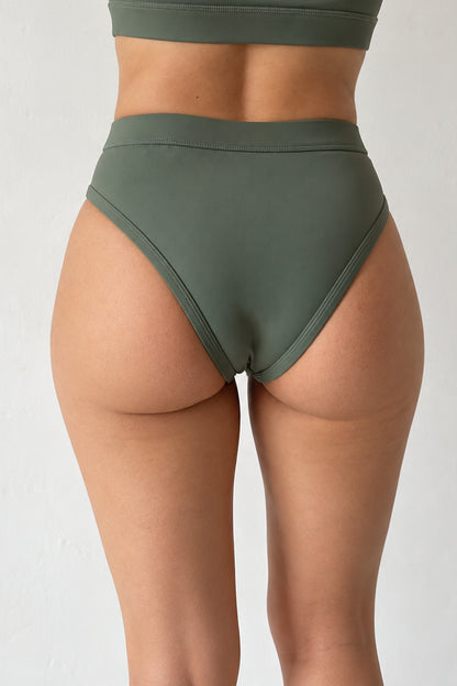 Rise Leg Bottom in Sage Green