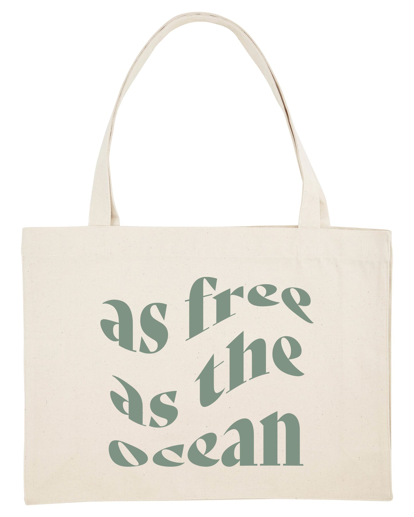 AFATO eco-friendly beachbag with 'As Free As The Ocean' print – a must-have for the conscious surfer or beach lover.